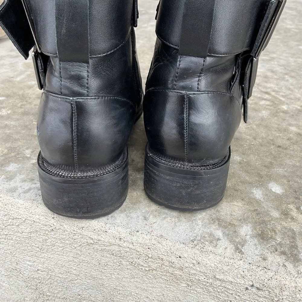 Blondo Black Double Buckle Combat Boots Size 7.5 - Picture 6 of 14